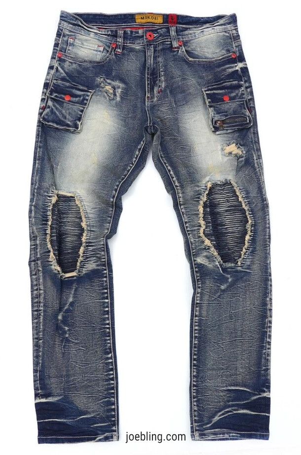 URBAN DENIM - CARGO SHREDDED STRETCH
