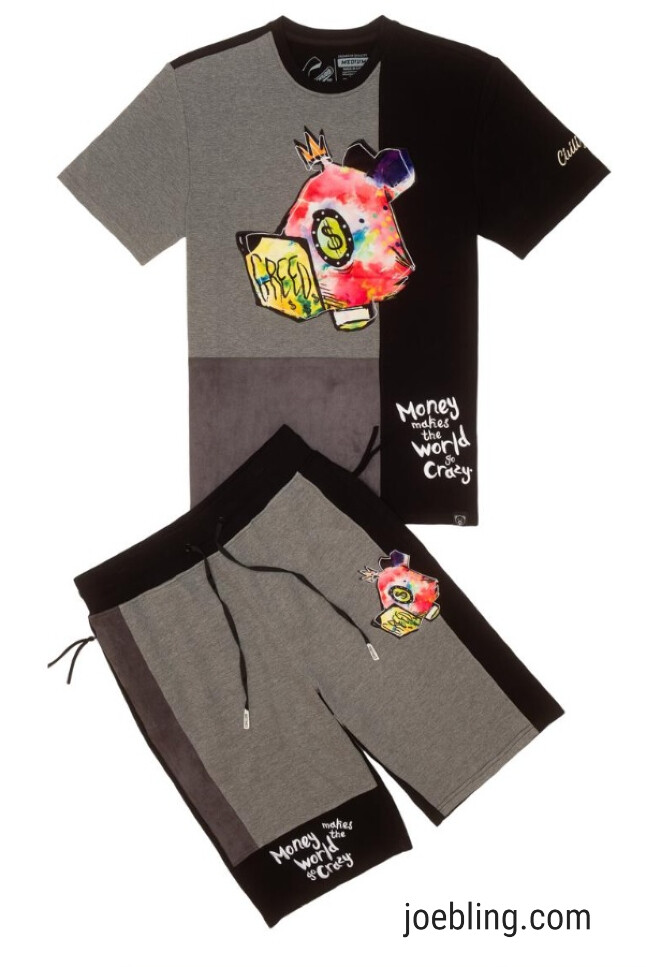 URBAN SHORT SET - MONEY MAKES THE WORLD GO CRAZY