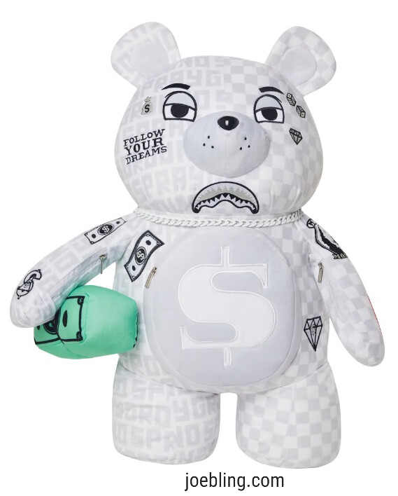 TEDDYBEAR BACKPACK - SPLIT THE CHECK (PEARL) MONEYBEAR