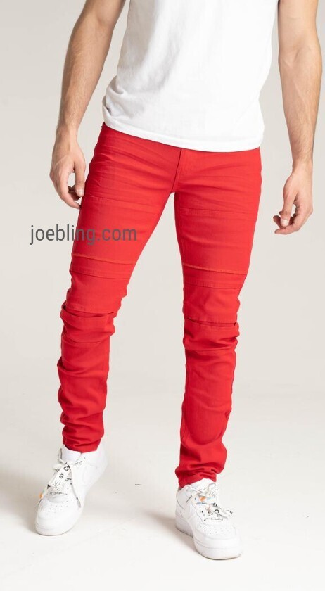 URBAN DENIM  - RED TIGHT STRETCH