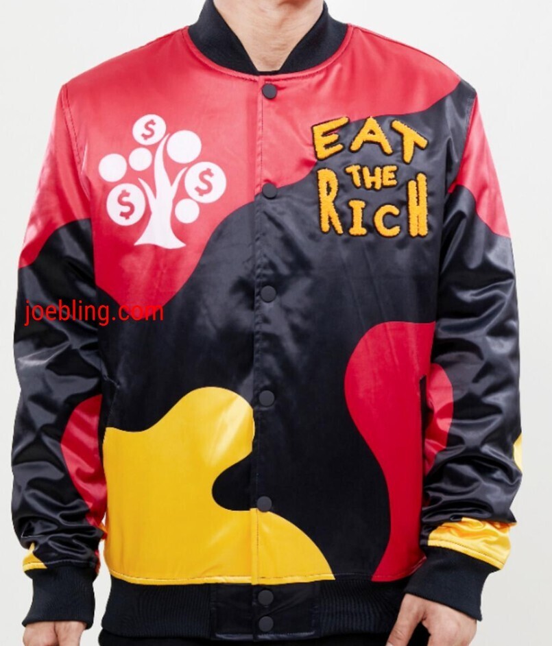 URBAN JACKET - RED EAT THE RICH SATIN