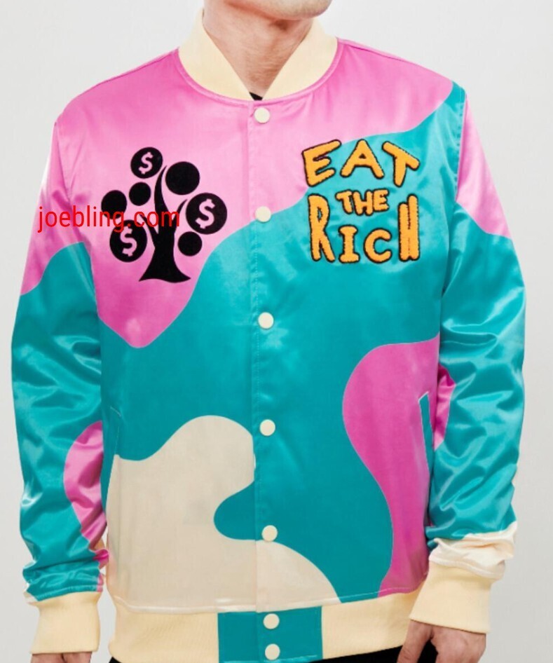 URBAN JACKET - PINK EAT THE RICH SATIN