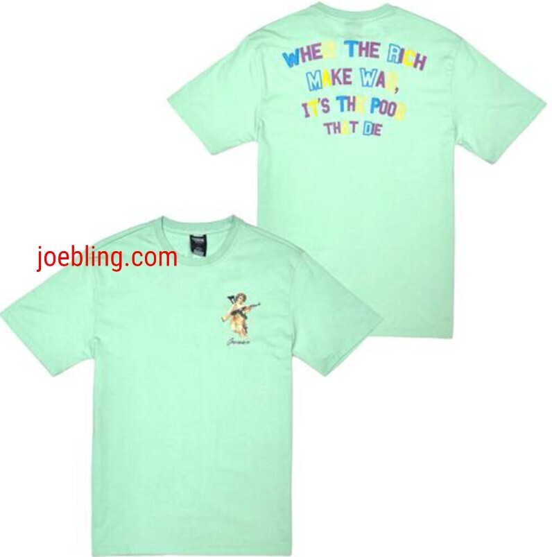 URBAN TEE - GREEN WHEN THE RICH MAKE WAR