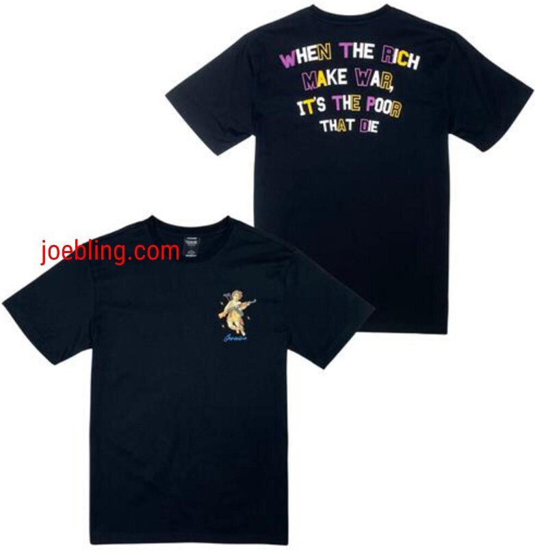 URBAN TEE - BLACK WHEN THE RICH MAKE WAR