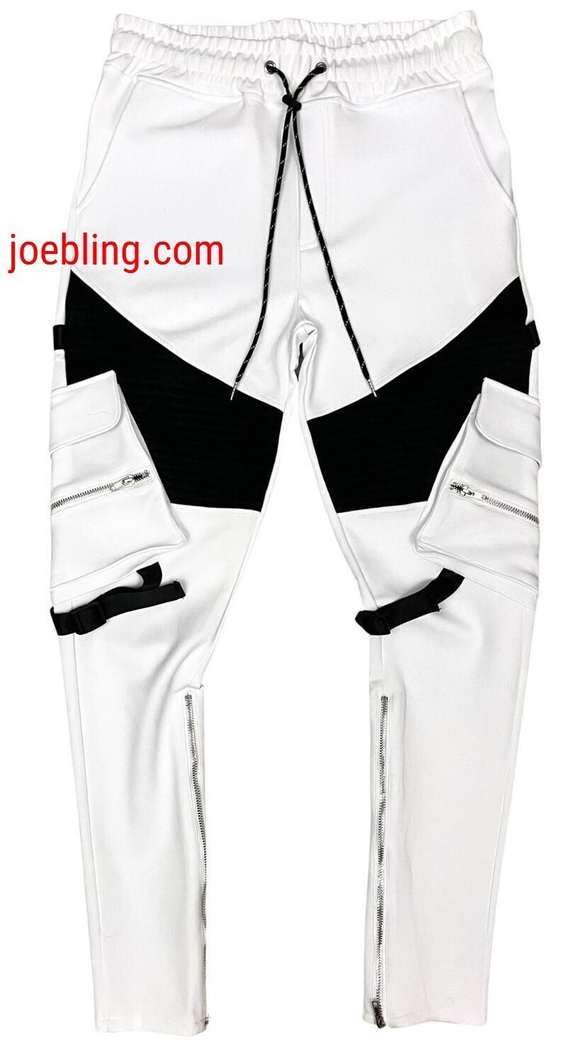 URBAN JOGGER - WHITE BLACK CARGO