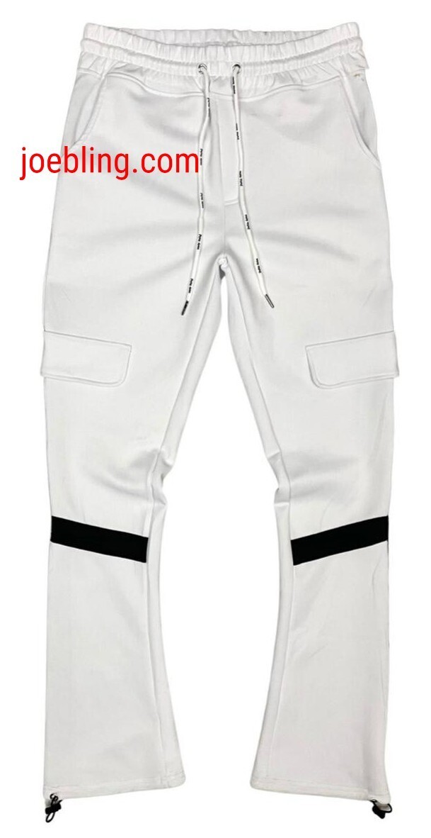 URBAN JOGGER - WHITE BLACK SIMPLE STRIPE