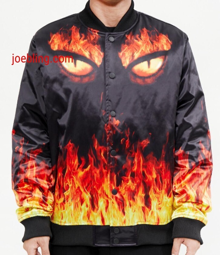 URBAN JACKET - SATIN FLAMING EYES