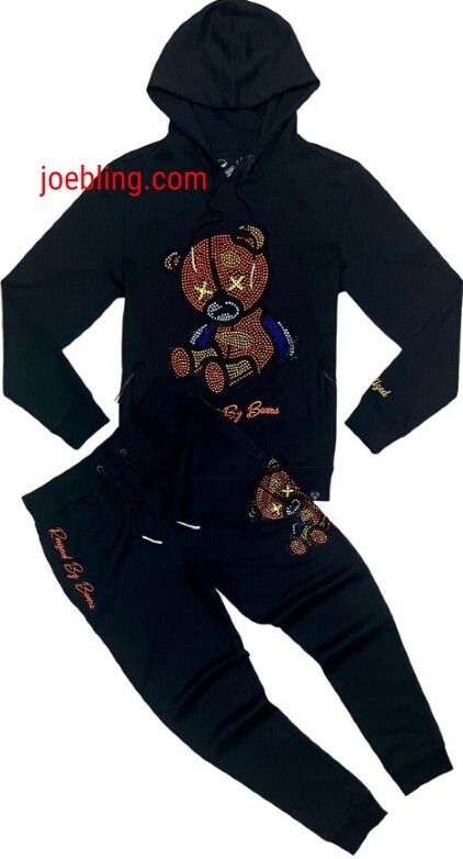 URBAN HOODIE SET - RAISED BY BEARS BLACK
