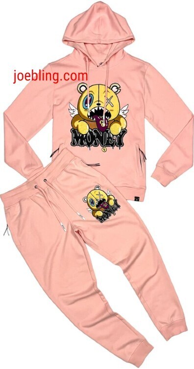 URBAN HOODIE SET - MONEY BEAR PINK