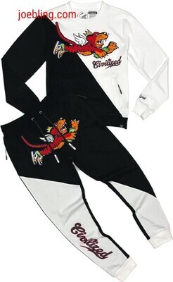 URBAN JOGGER SET - FLYING TIGER BLACK &amp; WHITE