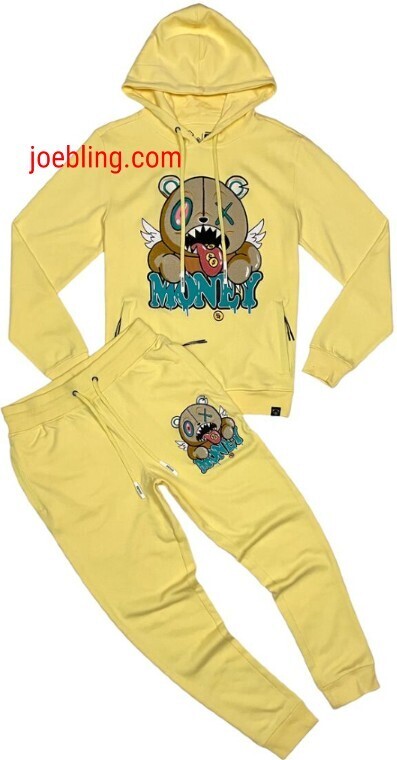 URBAN HOODIE SET - MONEY BEAR YELLOW