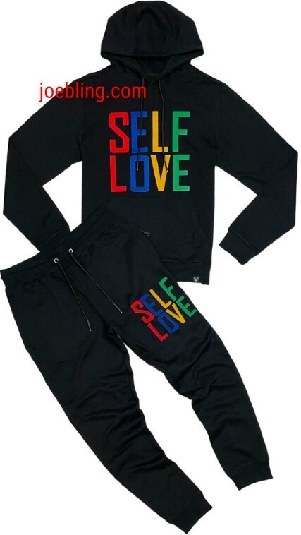 URBAN HOODIE SET - SELF LOVE BLACK