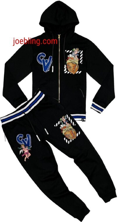 URBAN HOODIE SET - CV HEART BLACK