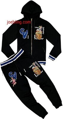 URBAN HOODIE SET - CV HEART BLACK