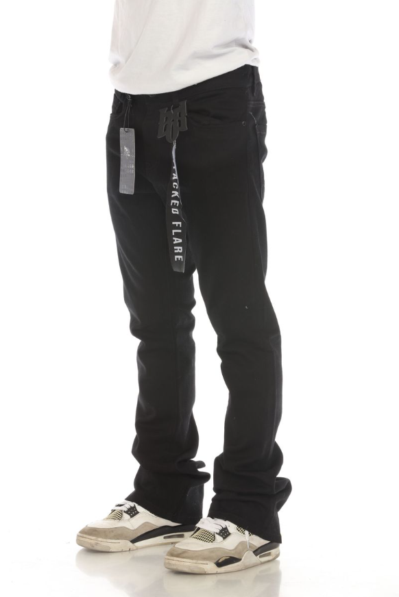 Black Stacked Flare