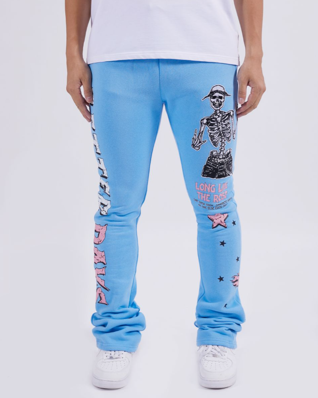BETTER DAYS FLEECE STACKED PANTS UNIVERSITY BLUE