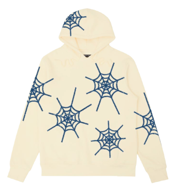 ALL OVER WEB HOODIE EGGSHELL