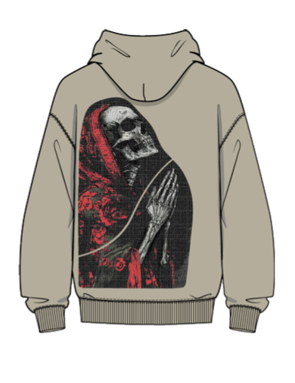 PRAY FOR PEACE HOODIE TAUPE