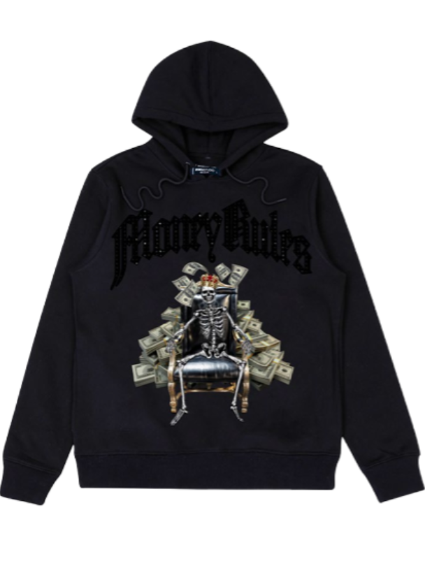 MONEY RULES HOODIE BLACK