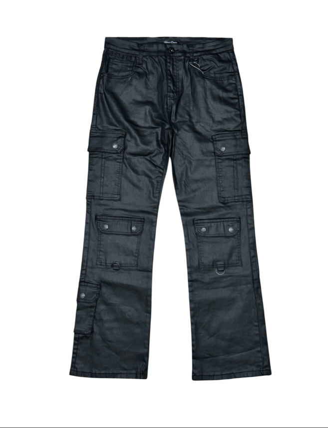 BAGGY FIT WAX COATED DENIM