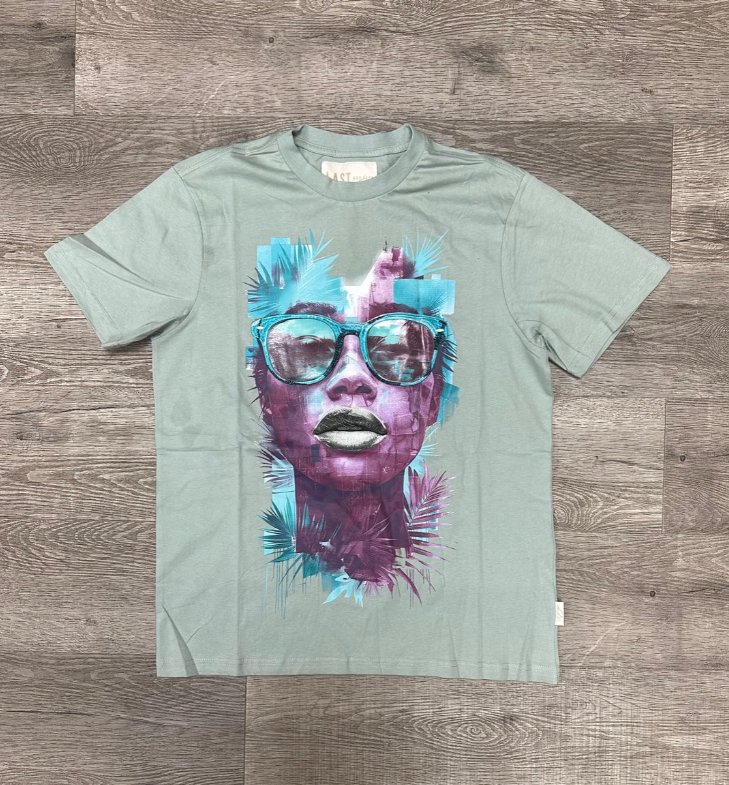 &quot;SUMMER TIME&quot; OVERSIZED T-SHIRT SMOKED GREEN