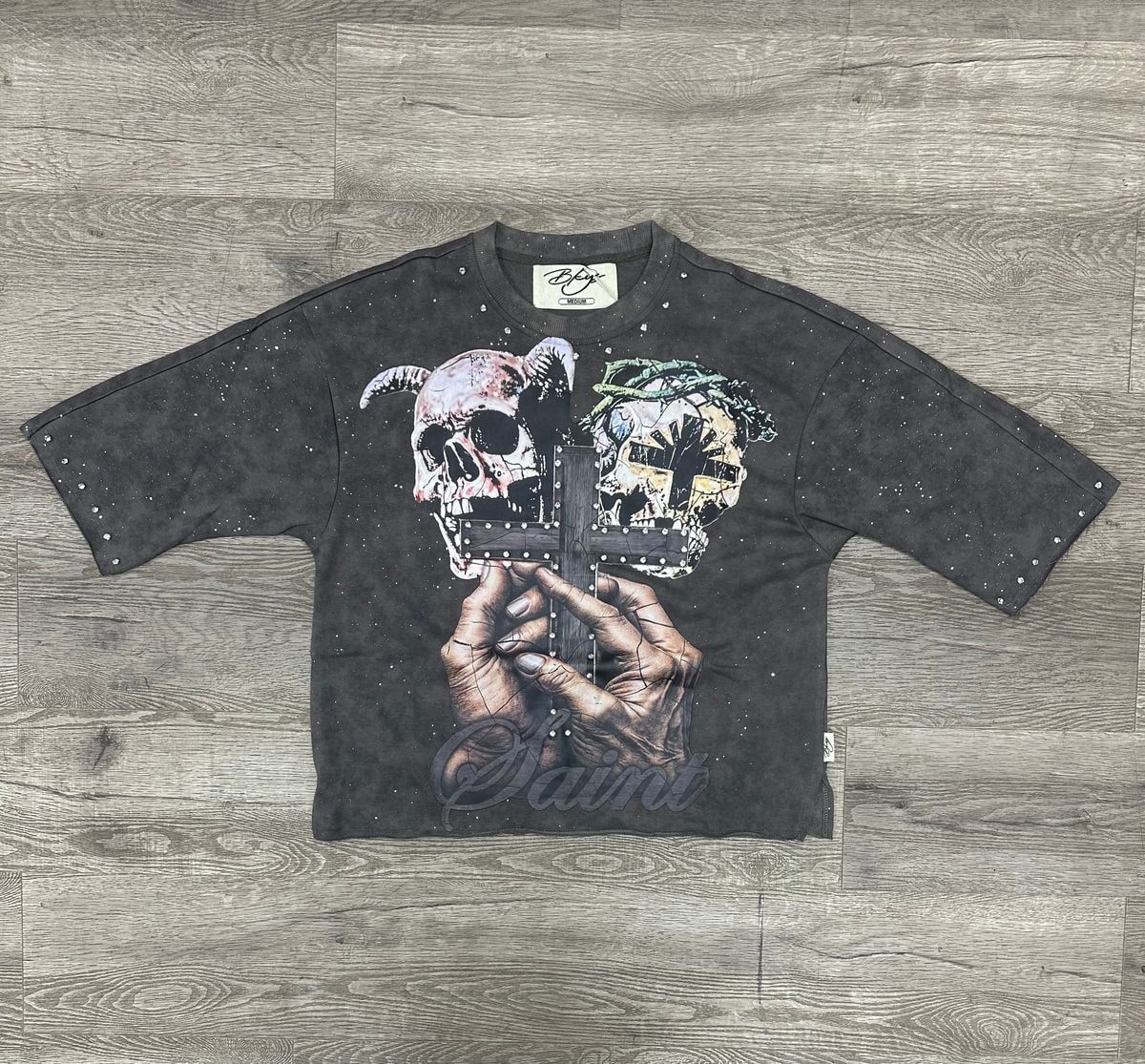 &quot;SAINT&quot; F-TERRY CROPPED TEE