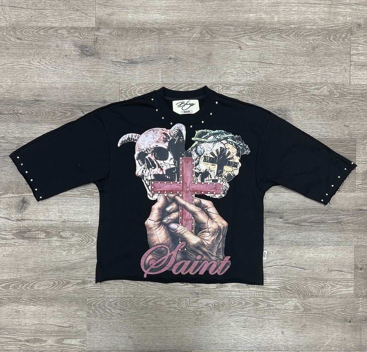 &quot;SAINT&quot; F-TERRY CROPPED TEE