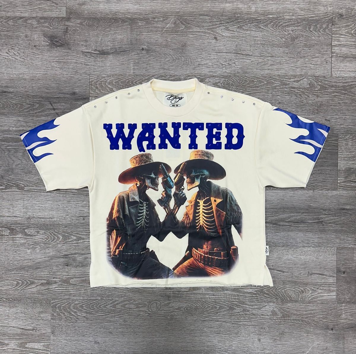 BKYS Wanted Rhinestone Crop T-Shirt