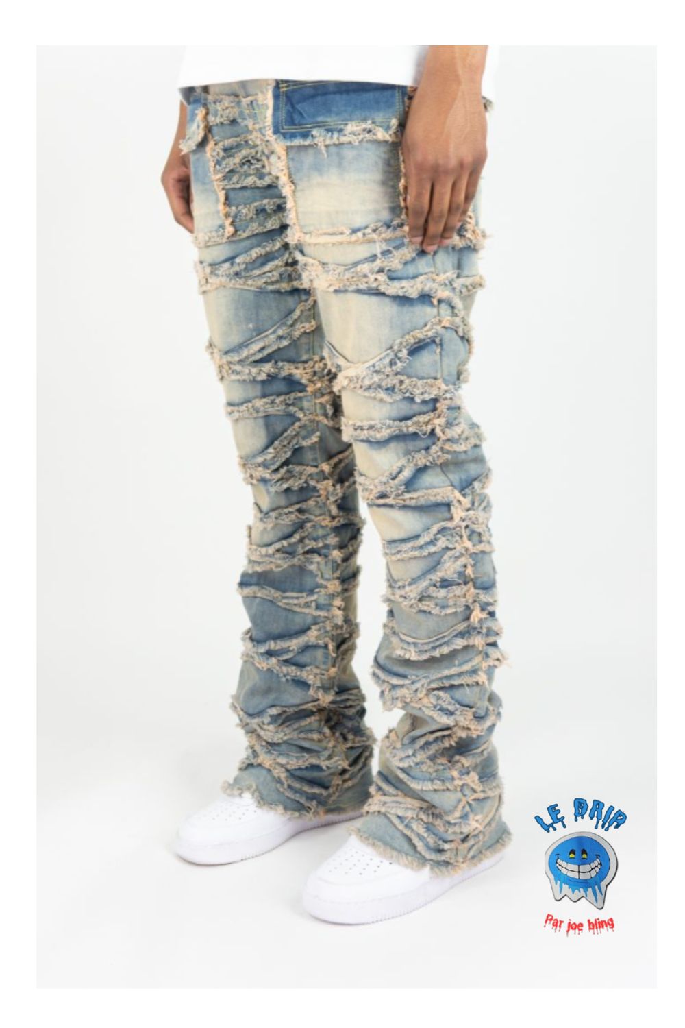 X FRAY DENIM PANTS