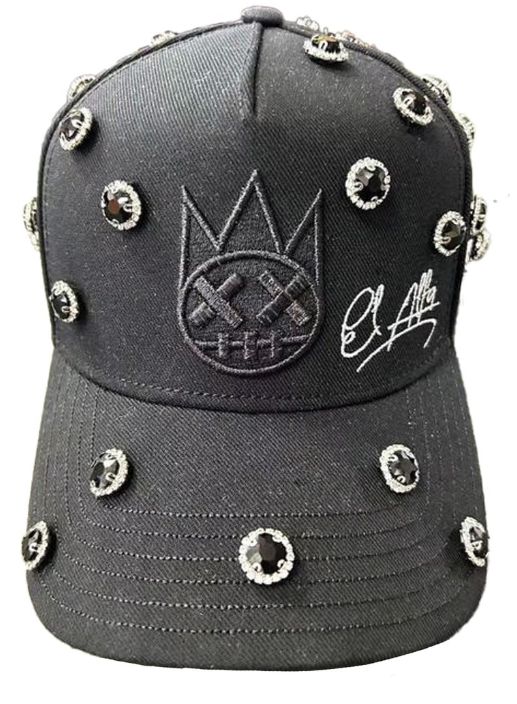 CULT X EL ALFA LOGO CRYSTAL 5 PANEL A FRAME TRUCKER HAT