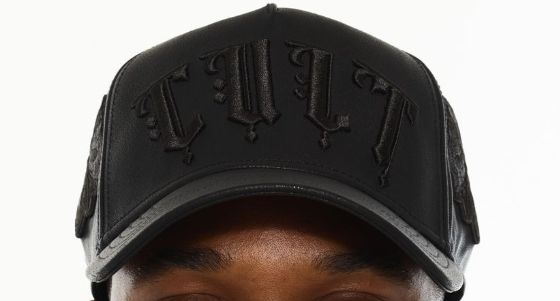 CULT X EL ALFA LOGO 5 PANEL A FRAME TRUCKER HAT &quot;FLOWER&quot;