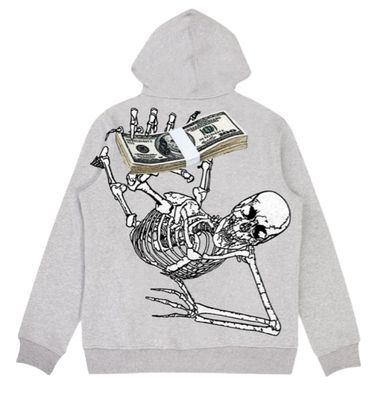 CASH PRIZE HOODIE HEATHER GREY