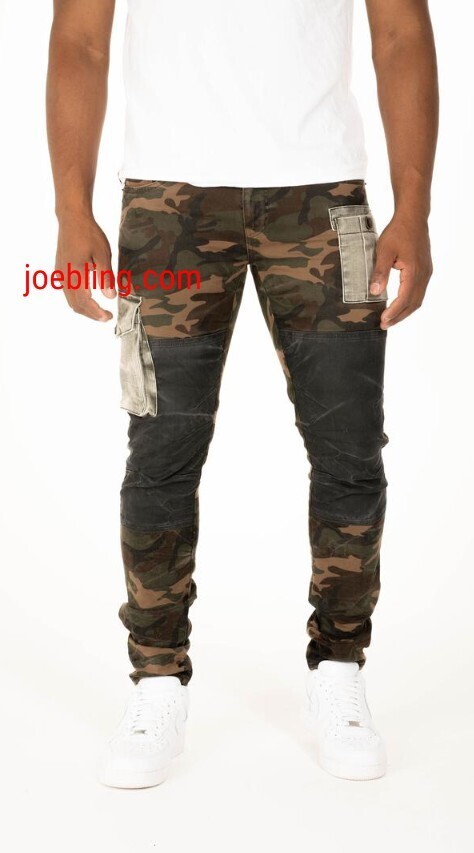 SKINNY FIT CARGO CAMOFLAUGE