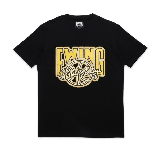 Ewing Embroidered Logo T-Shirt Black/Gold