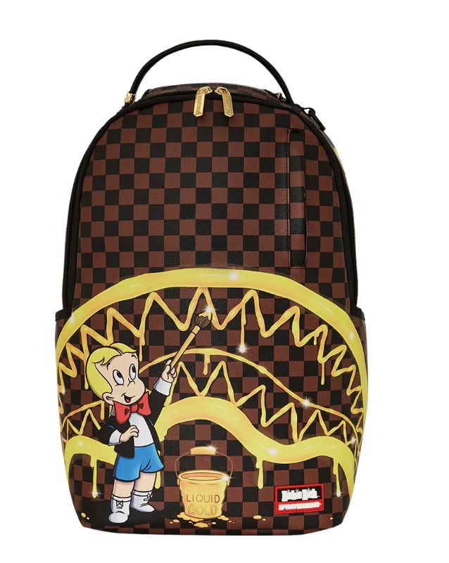 RICHIE RICH PAINT THE SHARK GOLD BACKPACK