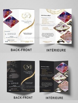 DEPLIANTS PLAQUETTES – Bifold &amp; Trifold – Accordéon (à imprimer)