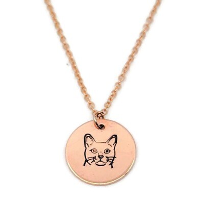 Rose Gold Cat Necklace