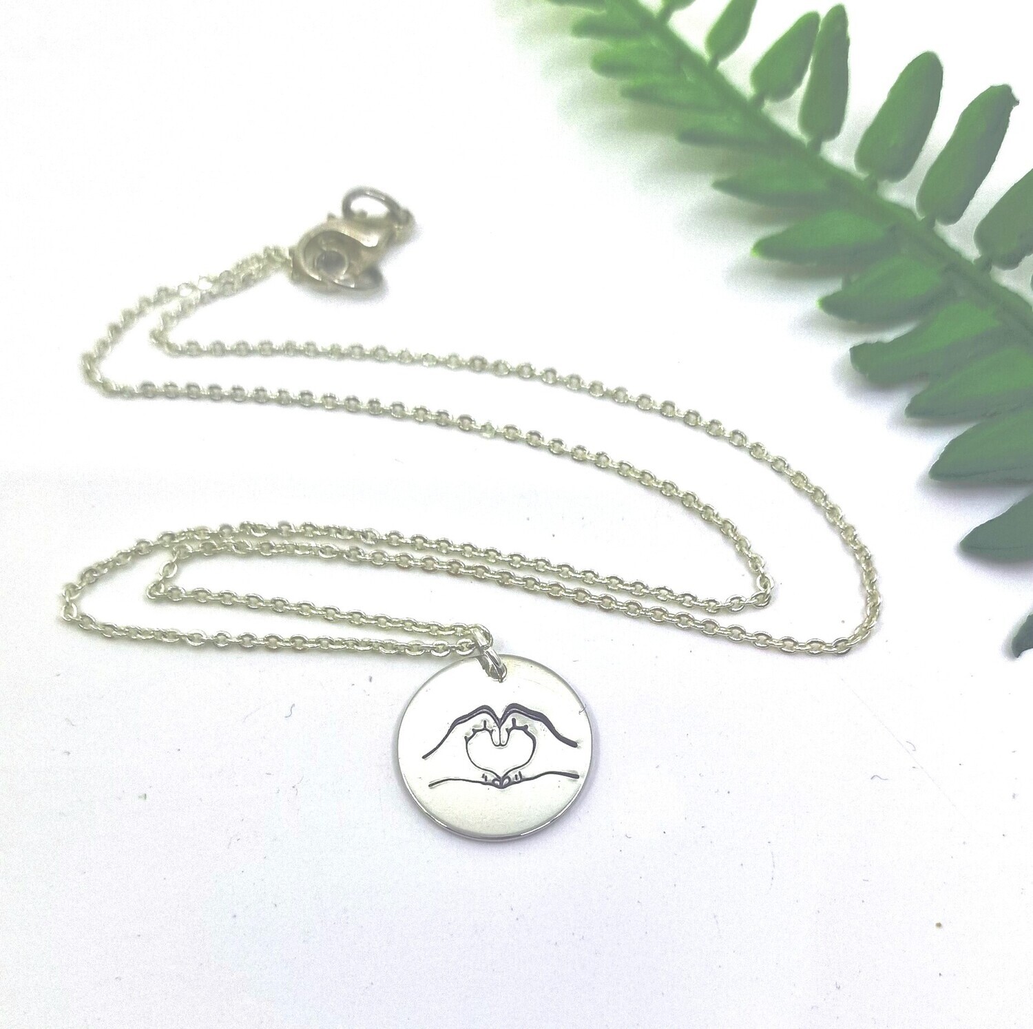 Heart Shaped Hand Necklace