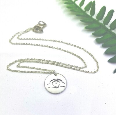 Heart Shaped Hand Necklace