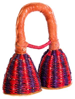 Double caxixi, gourd bottom outside