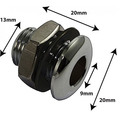Sparedrum - Die Cast Air Vent 20mm - Black - AVH2BK