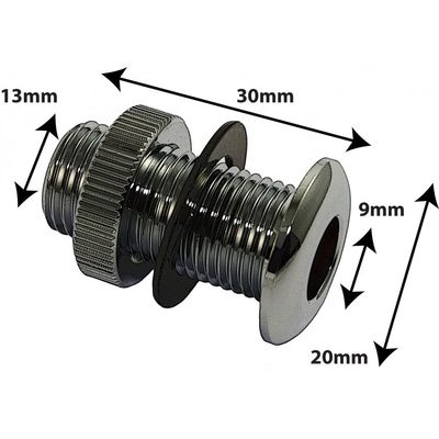 Sparedrum - Die Cast Air Vent 30mm - Black - AVH4BK