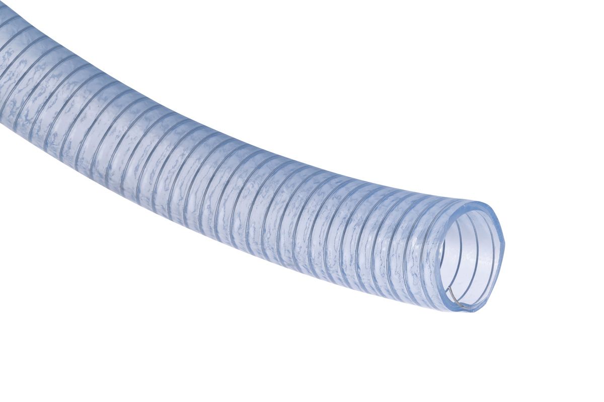 Armorvin-PVC-Schlauch mit Stahlspirale, NW 125 Ø mm transparent, Rollenlänge: 30,00 m