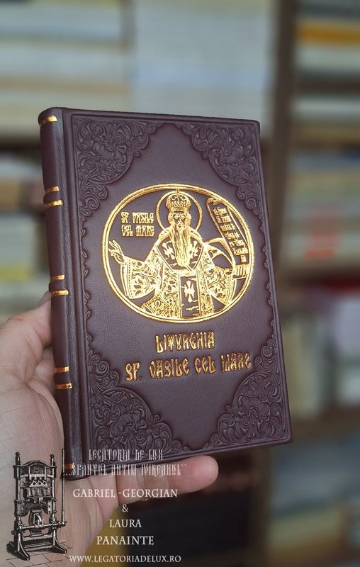 Liturghier mic - Liturghia Sf. Vasile cel Mare - Ed. IBMBOR (piele naturală)