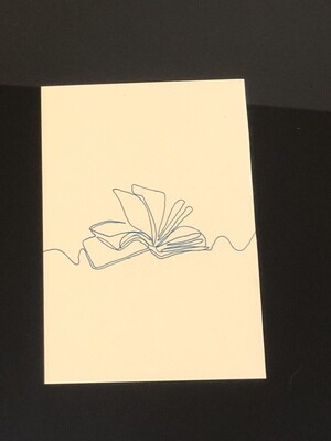 Pack of 10 Flipping pages book - one continuous line correspondence card
