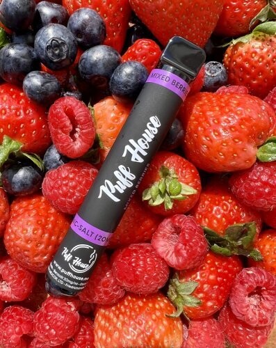 Jednorázová e-cigareta Puff House, EXPOD, Mixed Berries
