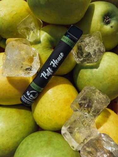 Jednorázová e-cigareta Puff House, EXPOD, Green Apple Ice
