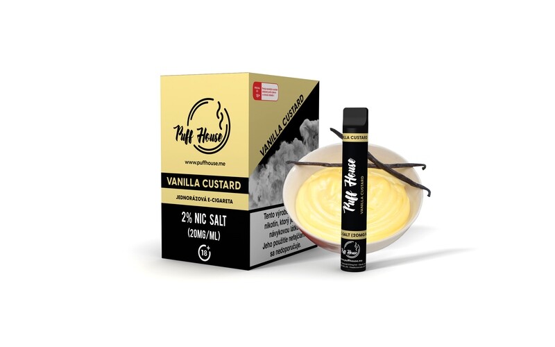 Jednorázová e-cigareta Puff House, EXPOD, Vanilla Custard