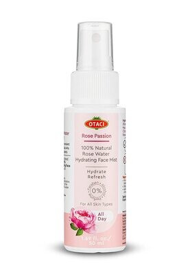 OTACI Rose Passion 100% Natural Rosa Damascena (Rose) Water Hydrating Face Toner Mist 50 ml