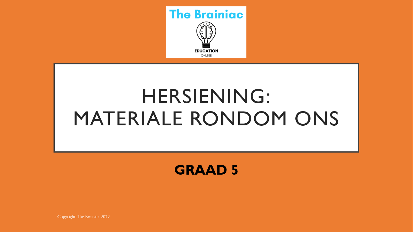 Gr 5 NWT PowerPoints - Kwartaal 2
